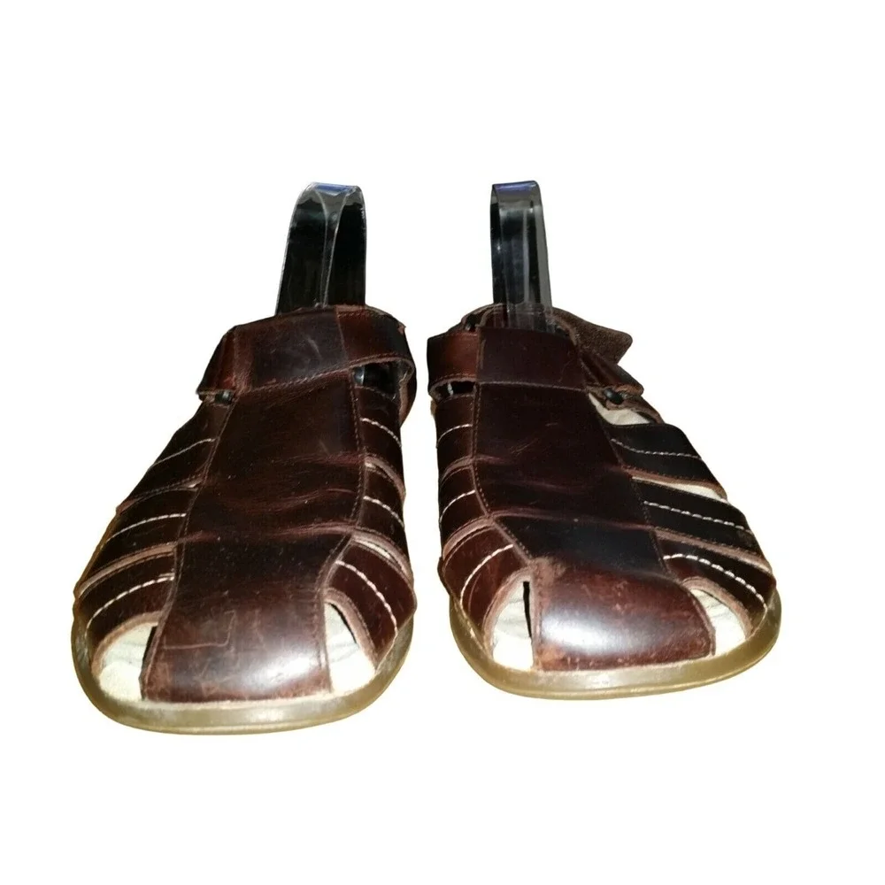 Sperry Top-Sider Mens 11 Fisherman Sandals Brown Leather Casual‎ Summer Shoes
